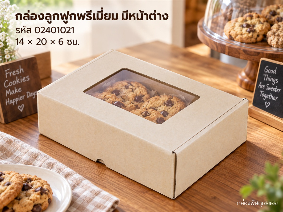 กล่องพรีเมี่ยม หน้าต่าง 14x20x6 ซม.