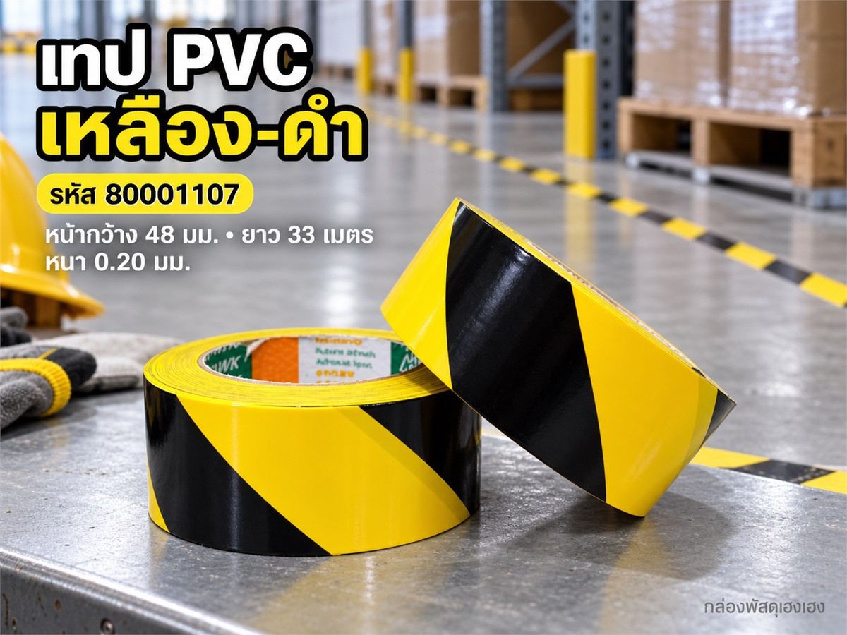 เทป PVC เหลือง-ดำ