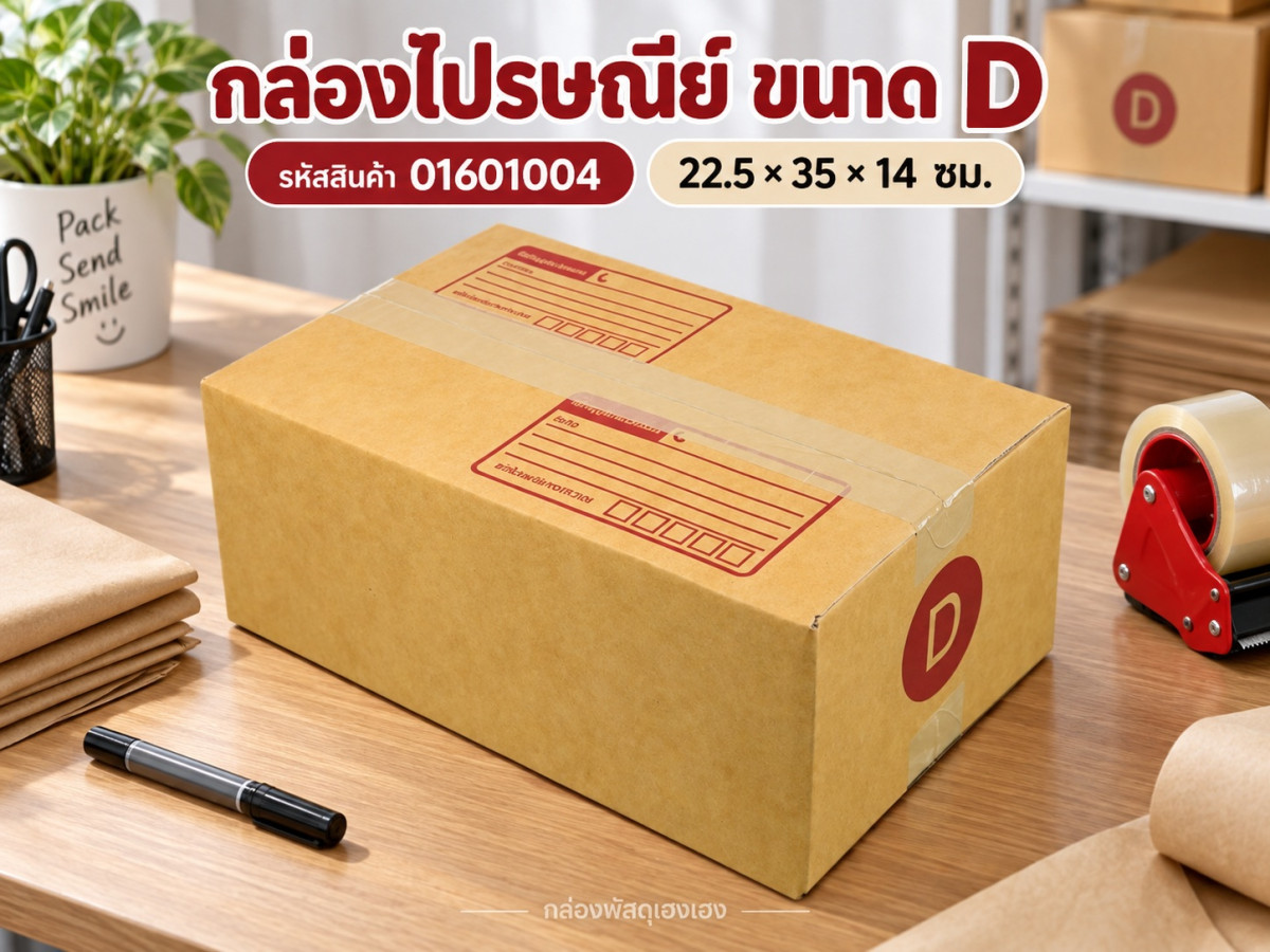 กล่องไปรษณีย์ ขนาด D 22.5x35x14 ซม.