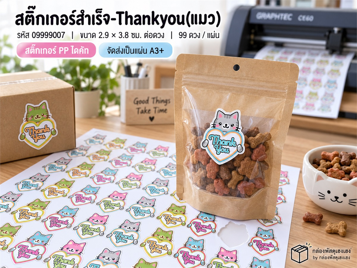 สติ๊กเกอร์สำเร็จ-Thankyou(แมว)