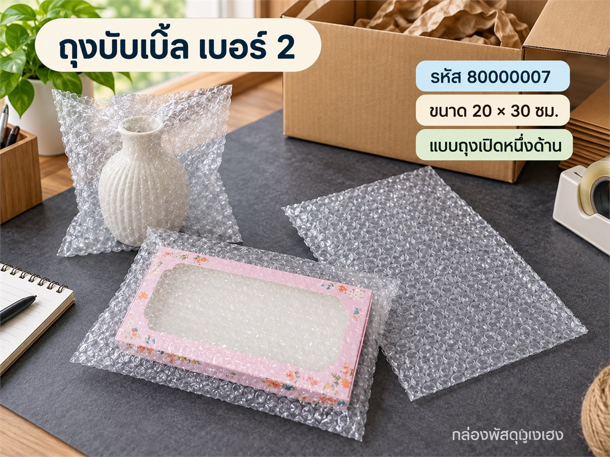ถุงบับเบิ้ล เบอร์ 2 (20x30)