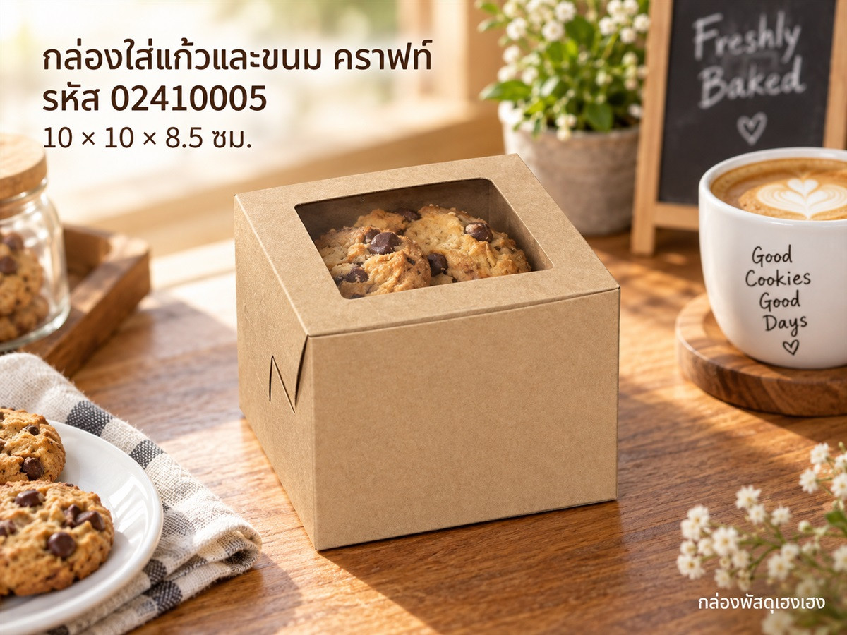 กล่องใส่แก้วคราฟ 10x10x8.5 ซม.