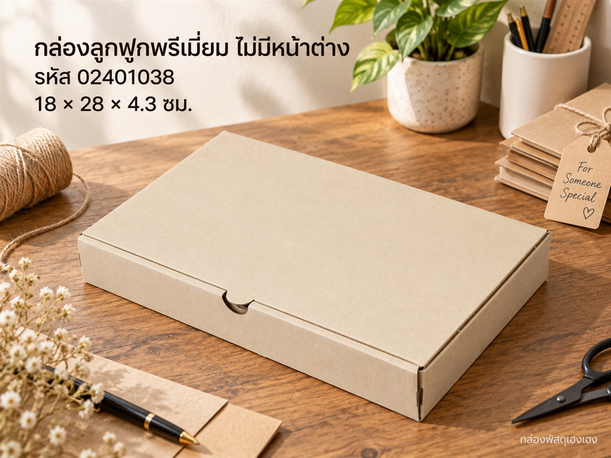 กล่องพรีเมี่ยม ขนาด 18x28x4.3 ซม.