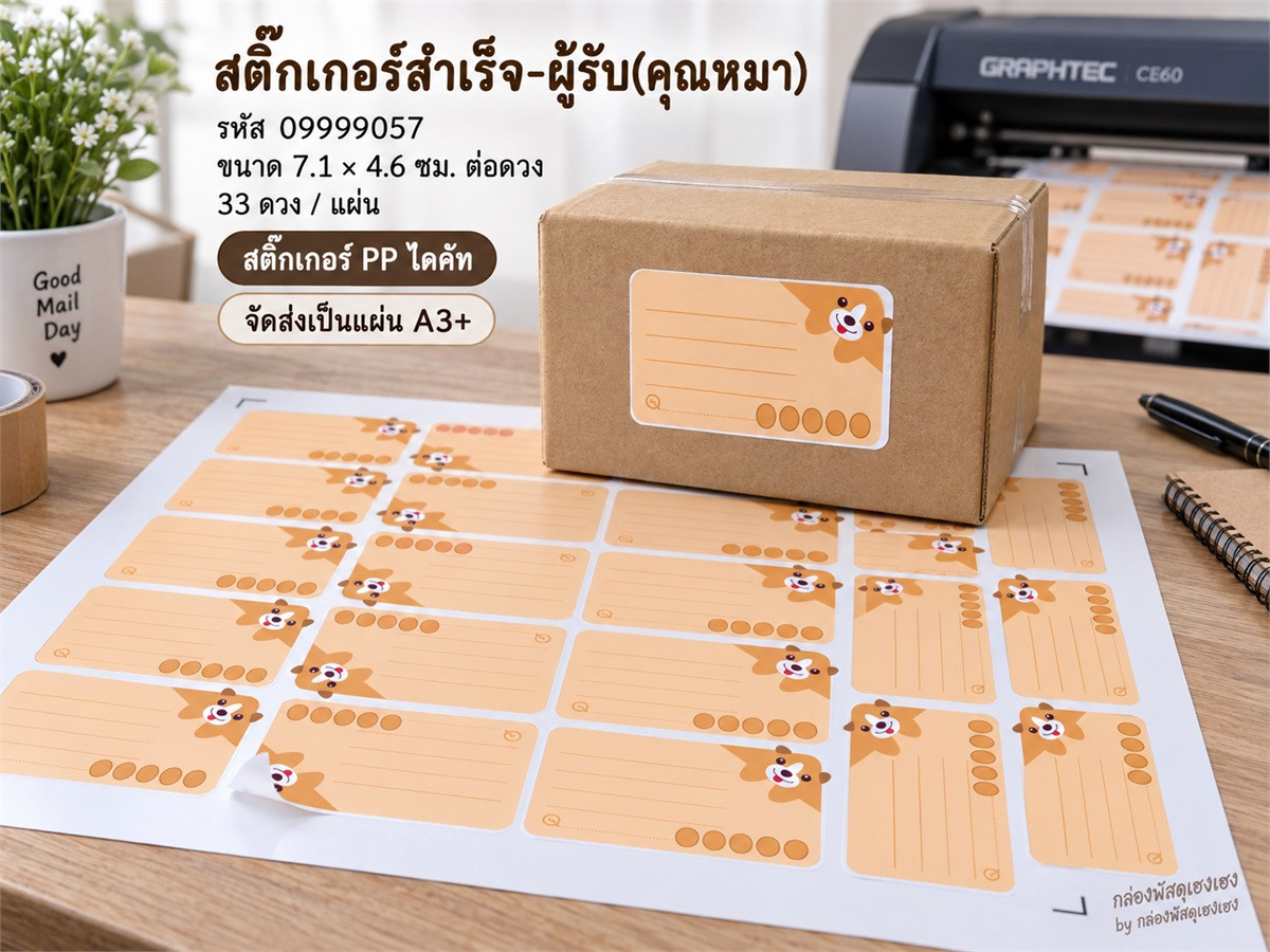 สติ๊กเกอร์สำเร็จ-ผู้รับ(คุณหมา)