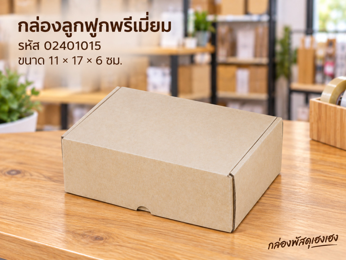 กล่องลูกฟูกพรีเมี่ยม 11x17x6 ซม.