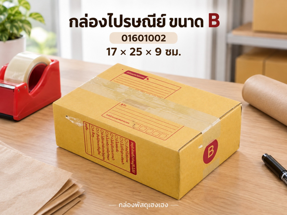 กล่องไปรษณีย์ ขนาด B 17x25x9 ซม.
