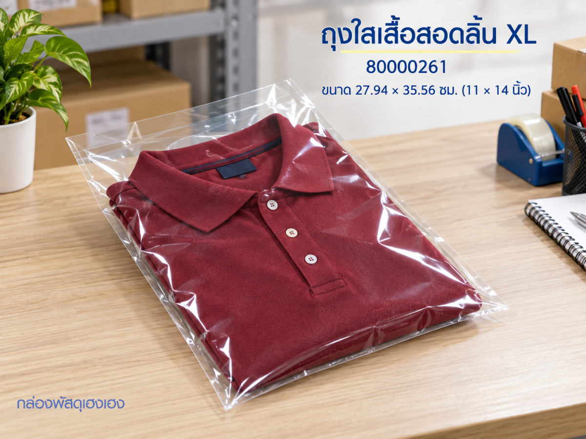 ถุงใส่เสื้อสอดลิ้น[XL] ขนาด 11*14 นิ้ว