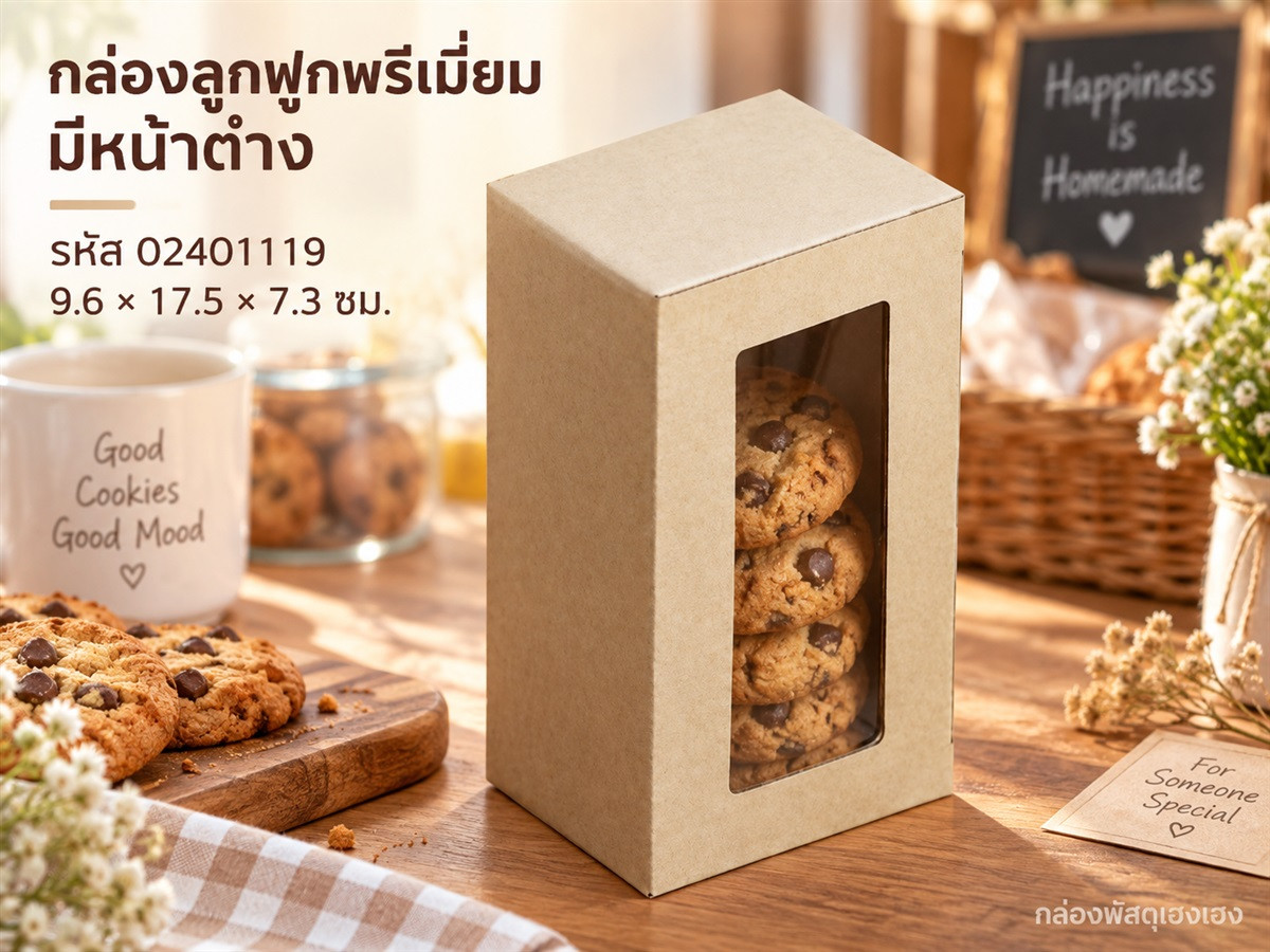 กล่องพรีเมี่ยม มีหน้าต่าง 9.6x17.5x7.3 ซม.