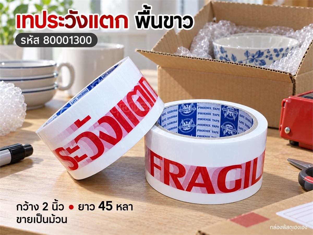 เทประวังแตก(ขาว) 45 หลา