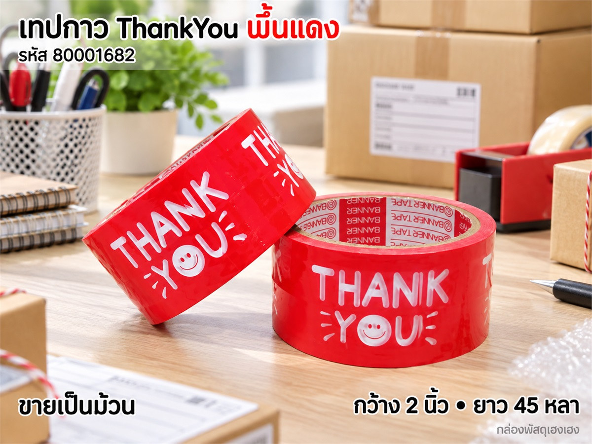 เทป ThankYou(แดง) 45 หลา