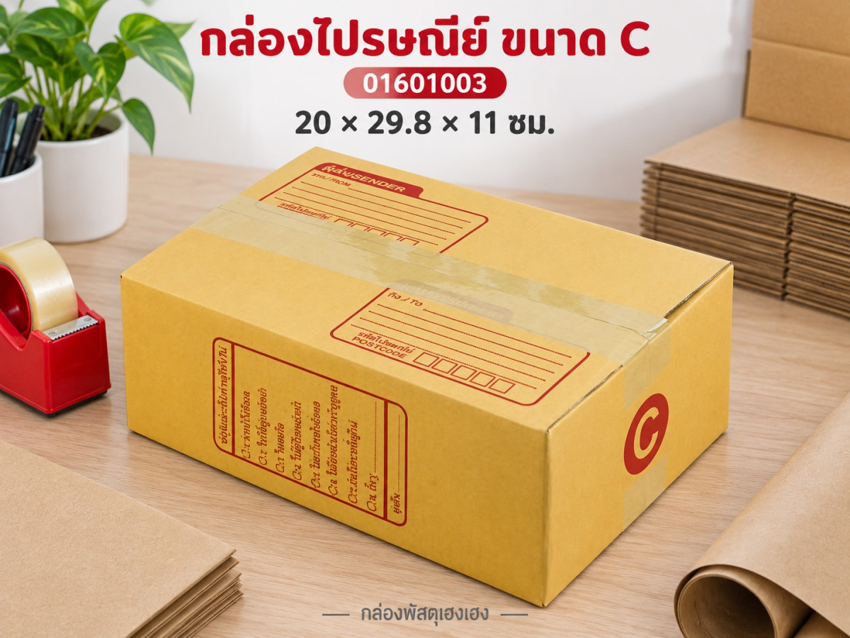 กล่องไปรษณีย์ ขนาด C 20x29.8x11 ซม.