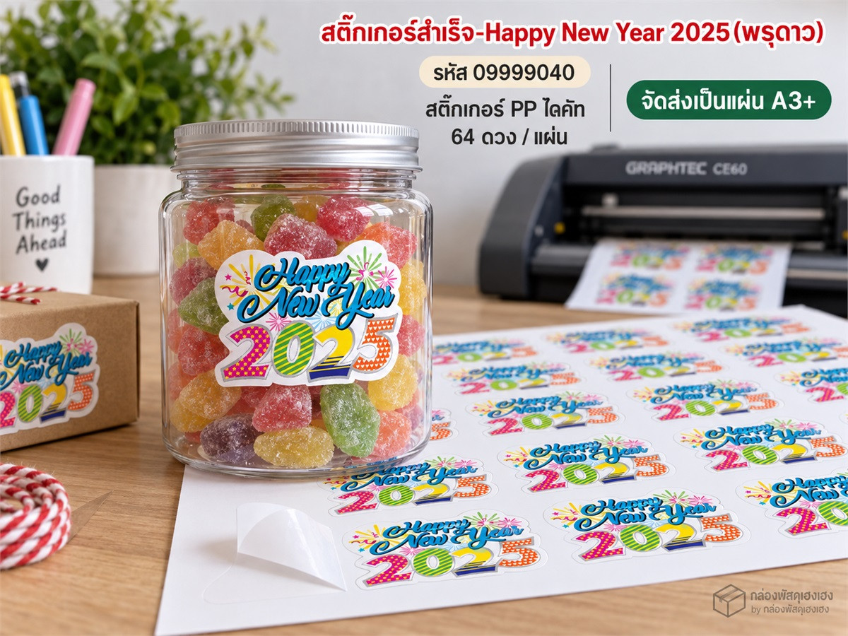 สติ๊กเกอร์สำเร็จ-Happy New Year 2025(พรุดาว)