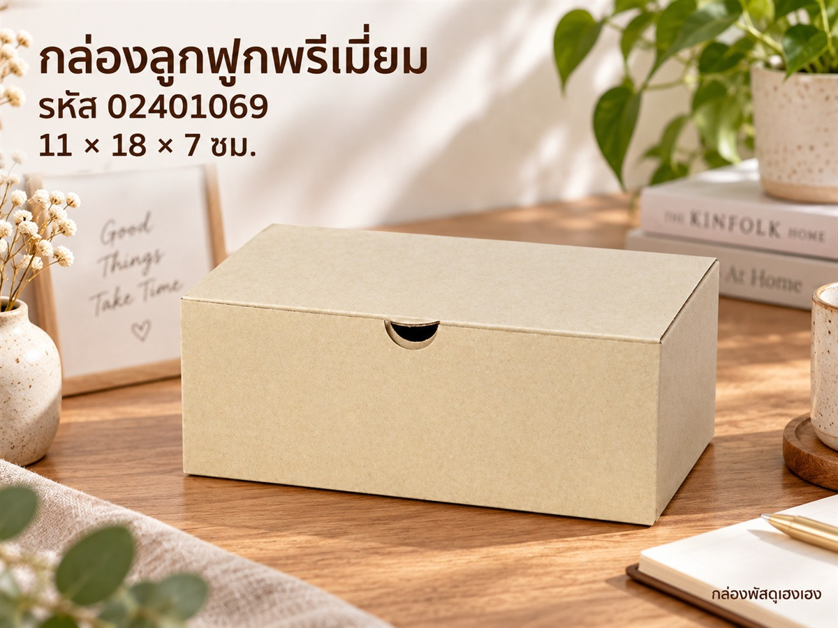 กล่องลูกฟูกพรีเมี่ยม 11x18x7 ซม.