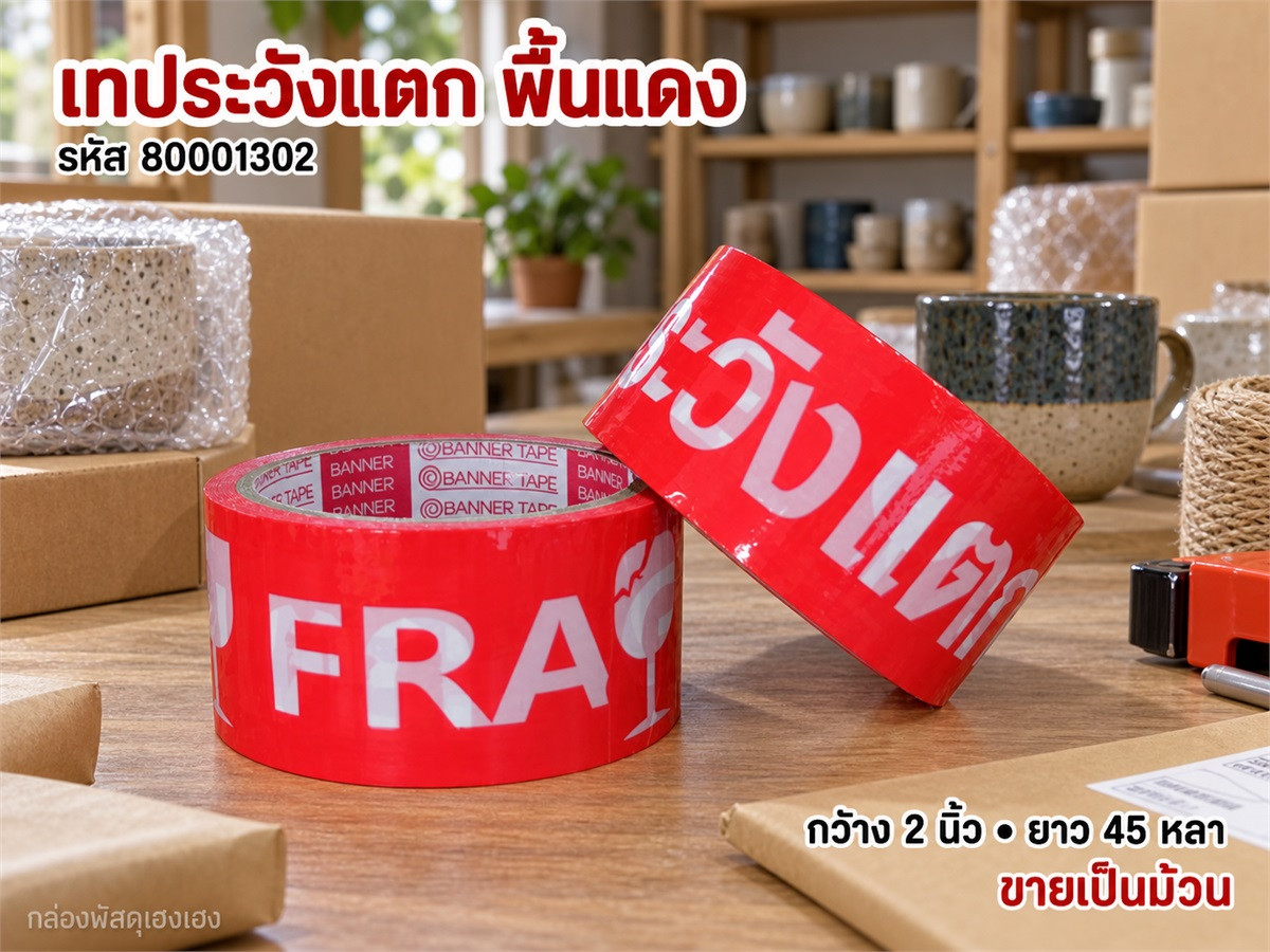 เทประวังแตก(แดง) 45 หลา