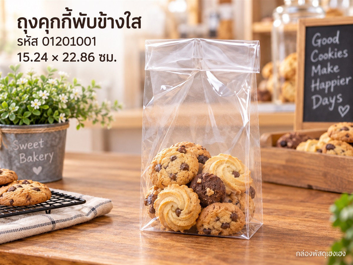 ถุงพับข้างใส 6x9 นิ้ว