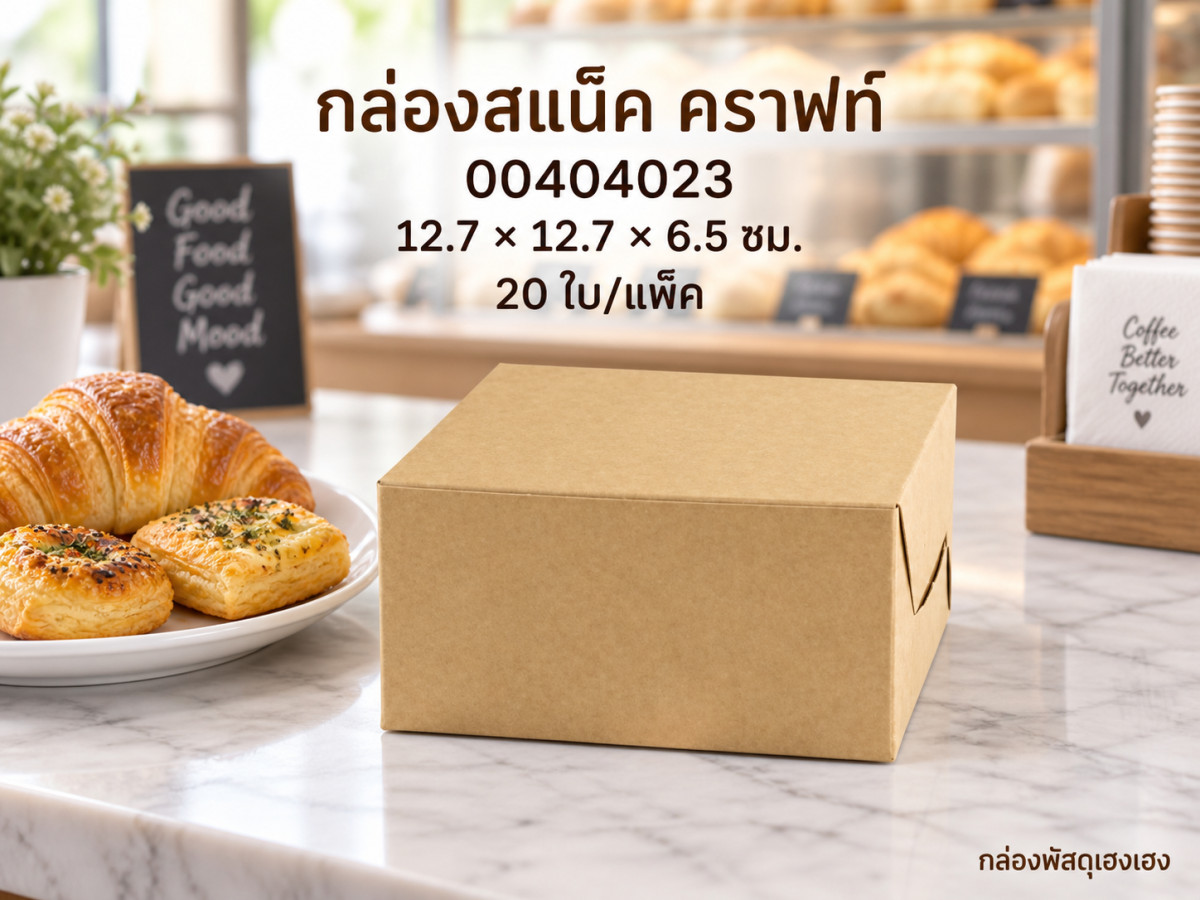 กล่องสแน็ค ขนาด 12.7x12.7x6.5 ซม.