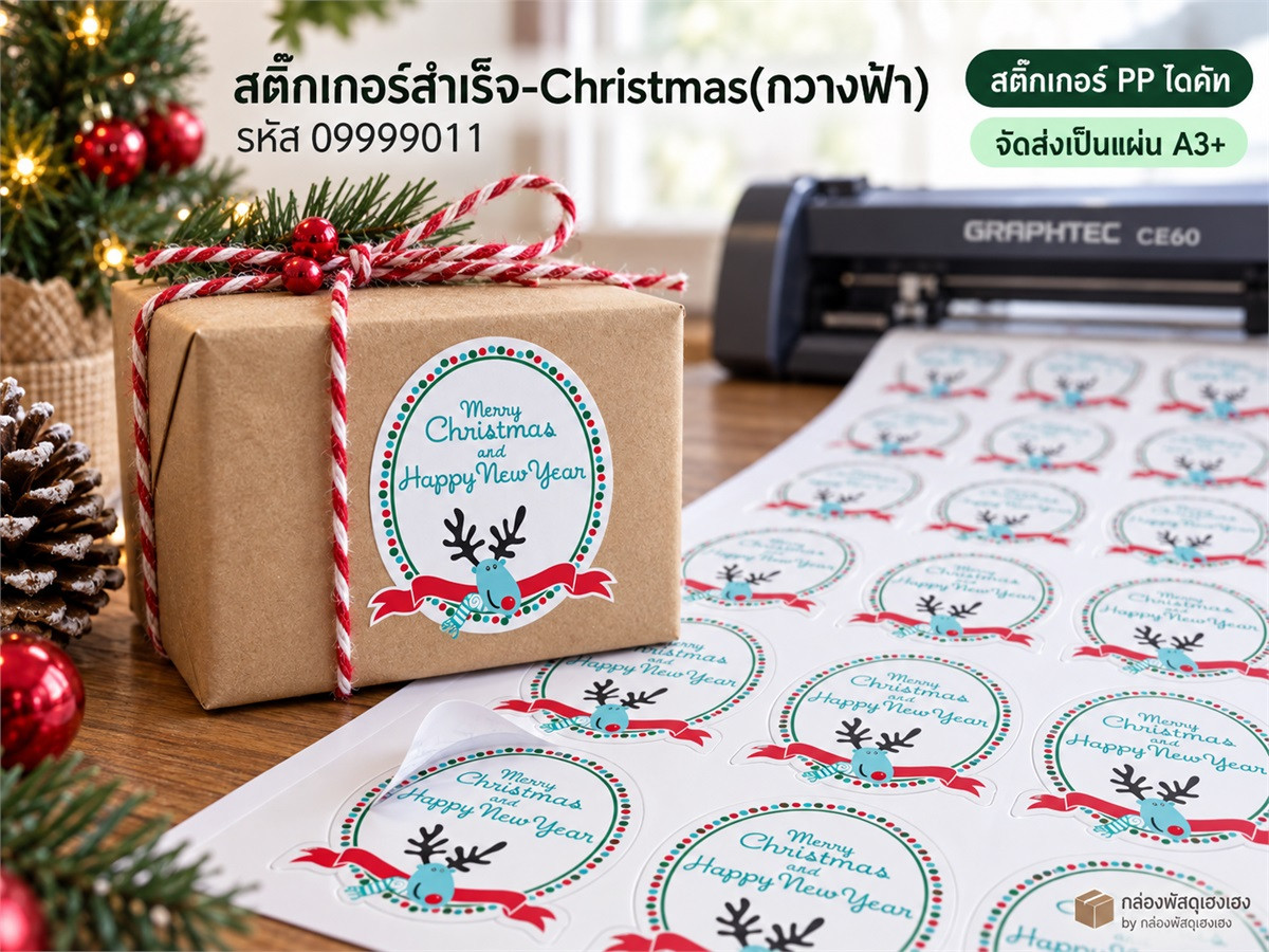 สติ๊กเกอร์สำเร็จ-Christmas(กวางฟ้า)