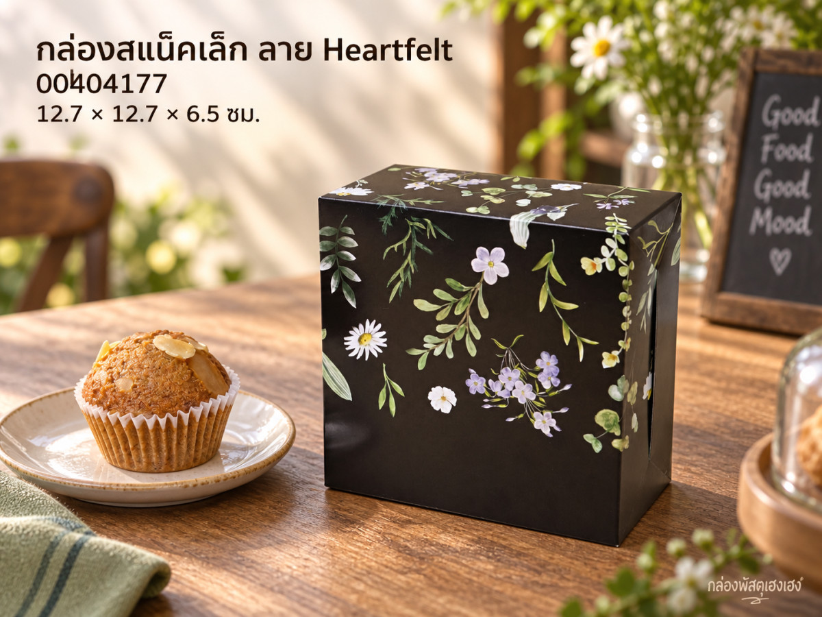 กล่องสแน็คเล็ก ลาย Heartfelt (12.7x12.7x6.5 ซม.)