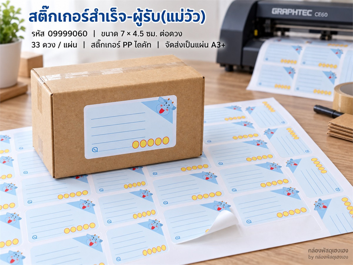 สติ๊กเกอร์สำเร็จ-ผู้รับ(แม่วัว)