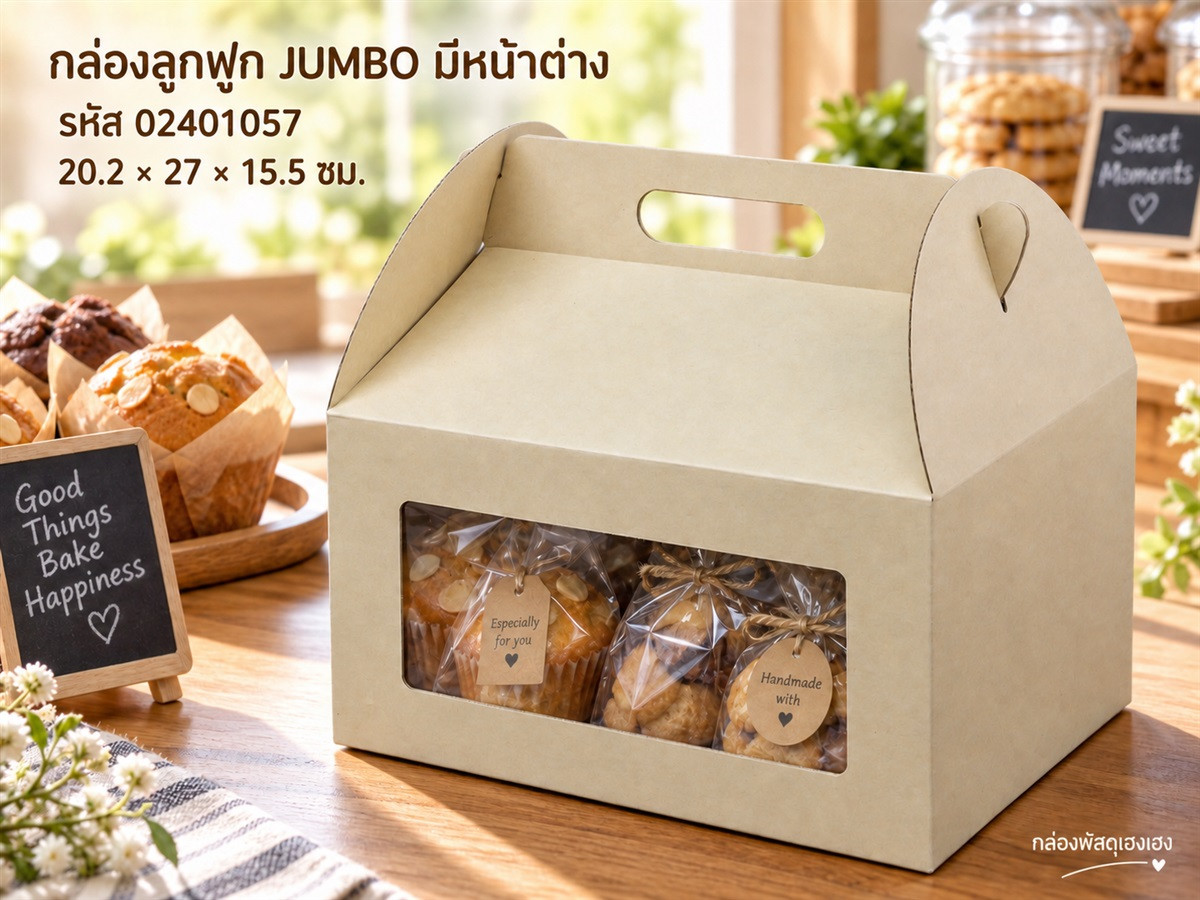 กล่องลูกฟูก JUMBO มีหน้าต่าง