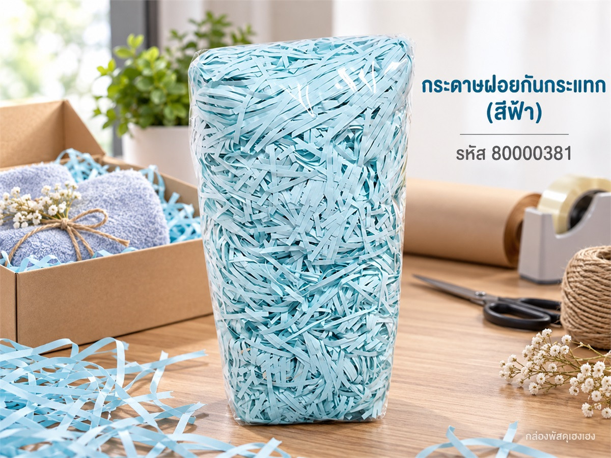 กระดาษฝอยกันกระแทก (สีฟ้า)