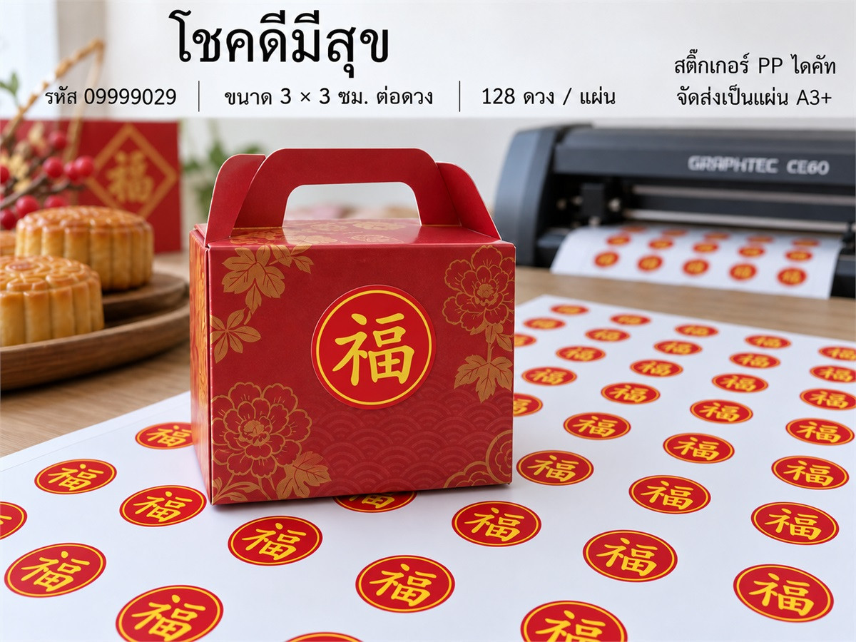 สติ๊กเกอร์สำเร็จ-โชคดีมีสุข