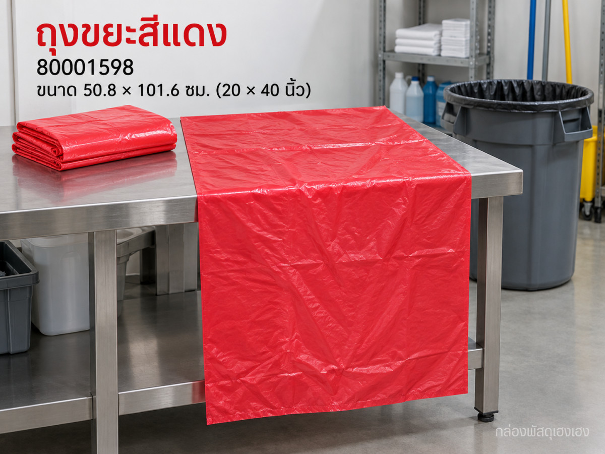 ถุงขยะแดง(20 นิ้ว x 40 นิ้ว)