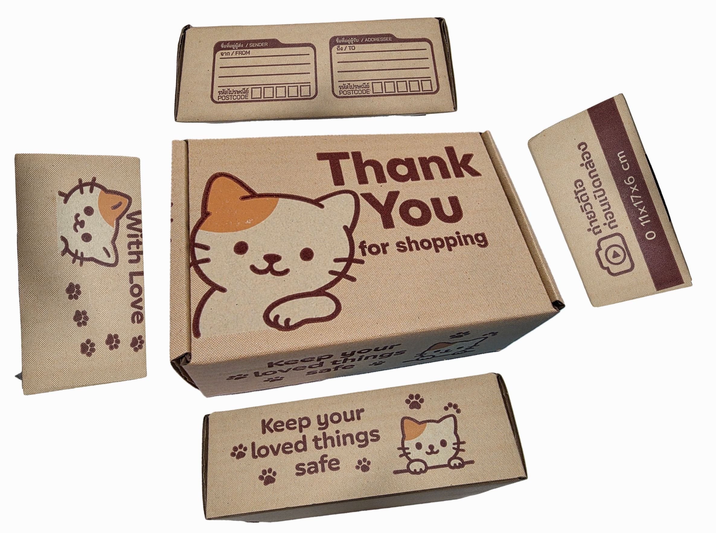 กล่องหูช้าง 0 ลายน้องแมว